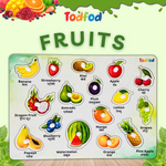 Birds & Fruit Characters Knob & Pegged Puzzle for Kids - Image 1