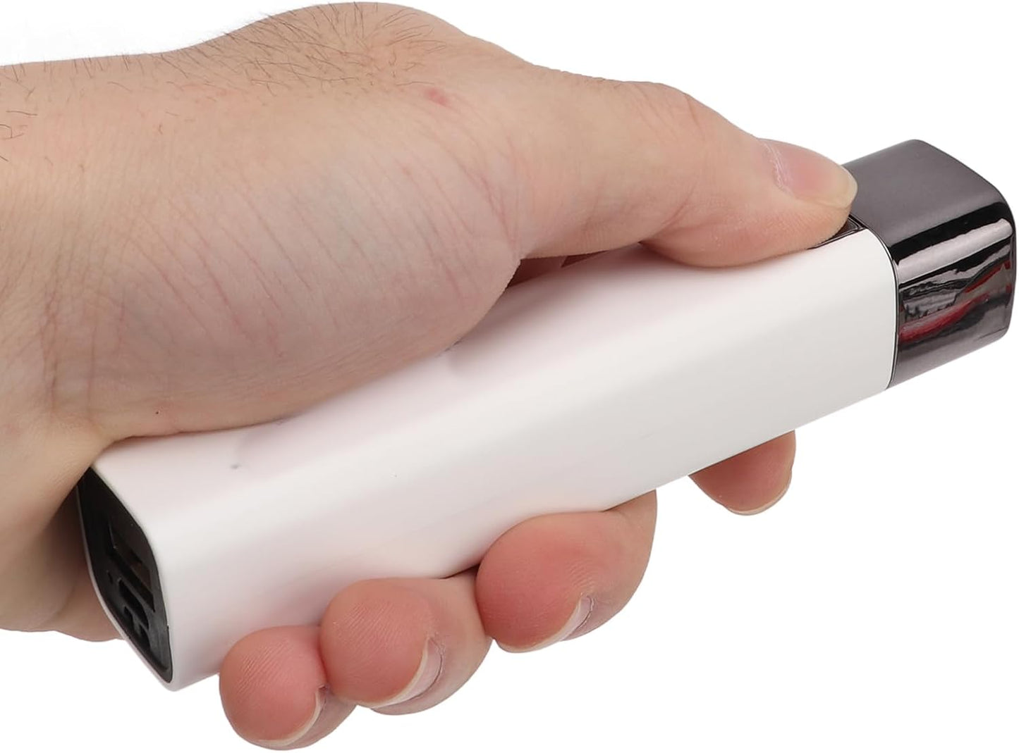Super Bright Rechargeable Flashlight Mini USB Electric Torch for Outdoor, 3 Modes Light with Power Bank Function for Camping, ABS Material, 1 X Flashlight (White)