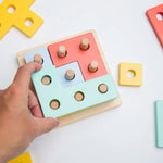 Wooden Geometric Shape Sorter Puzzle - Image 3