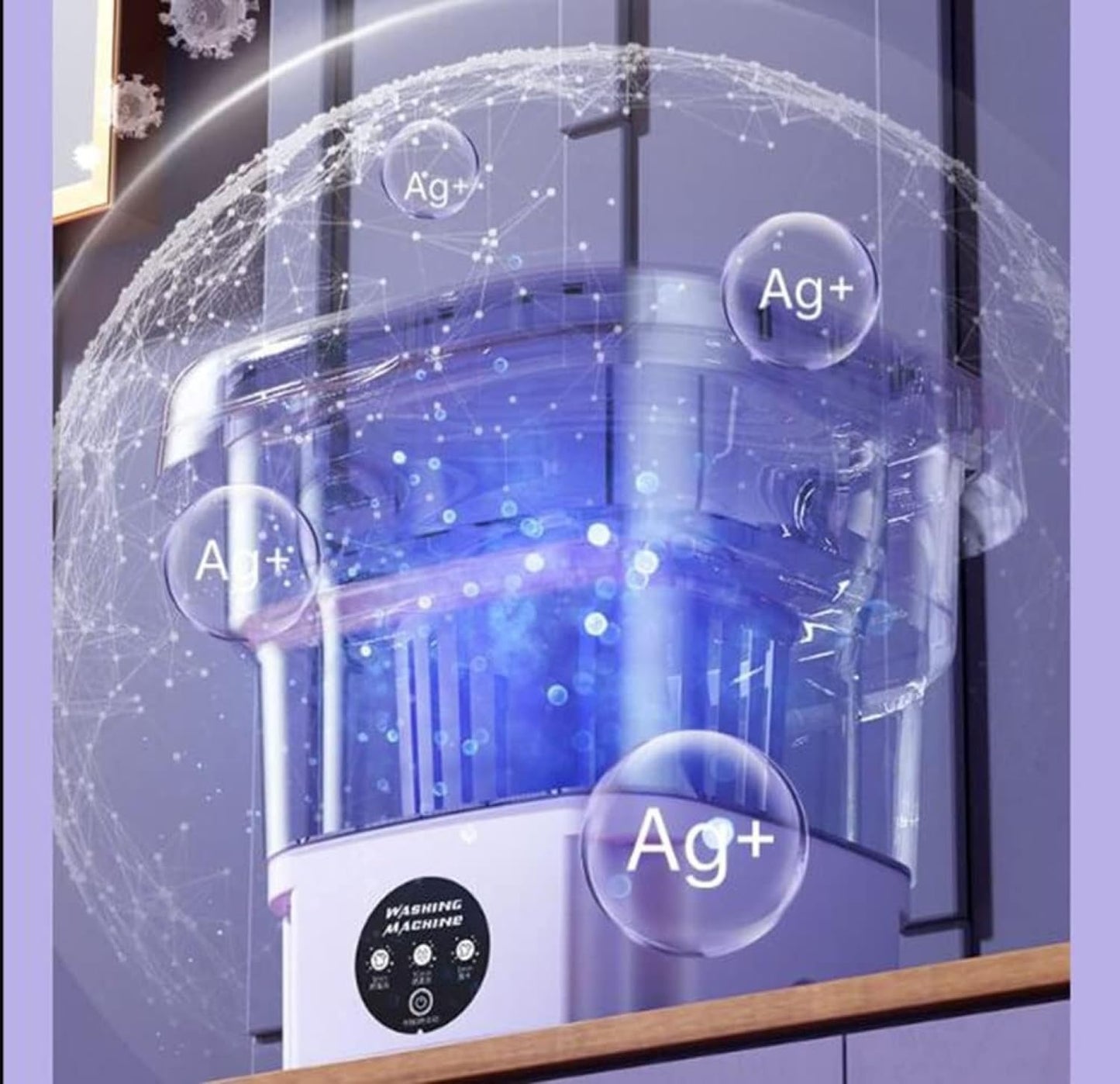 Compact Semi-Automatic 11L Washing Machine with Dryer & Deep Clean for Underwear. Ideal for Clothes Washing. Model P1.