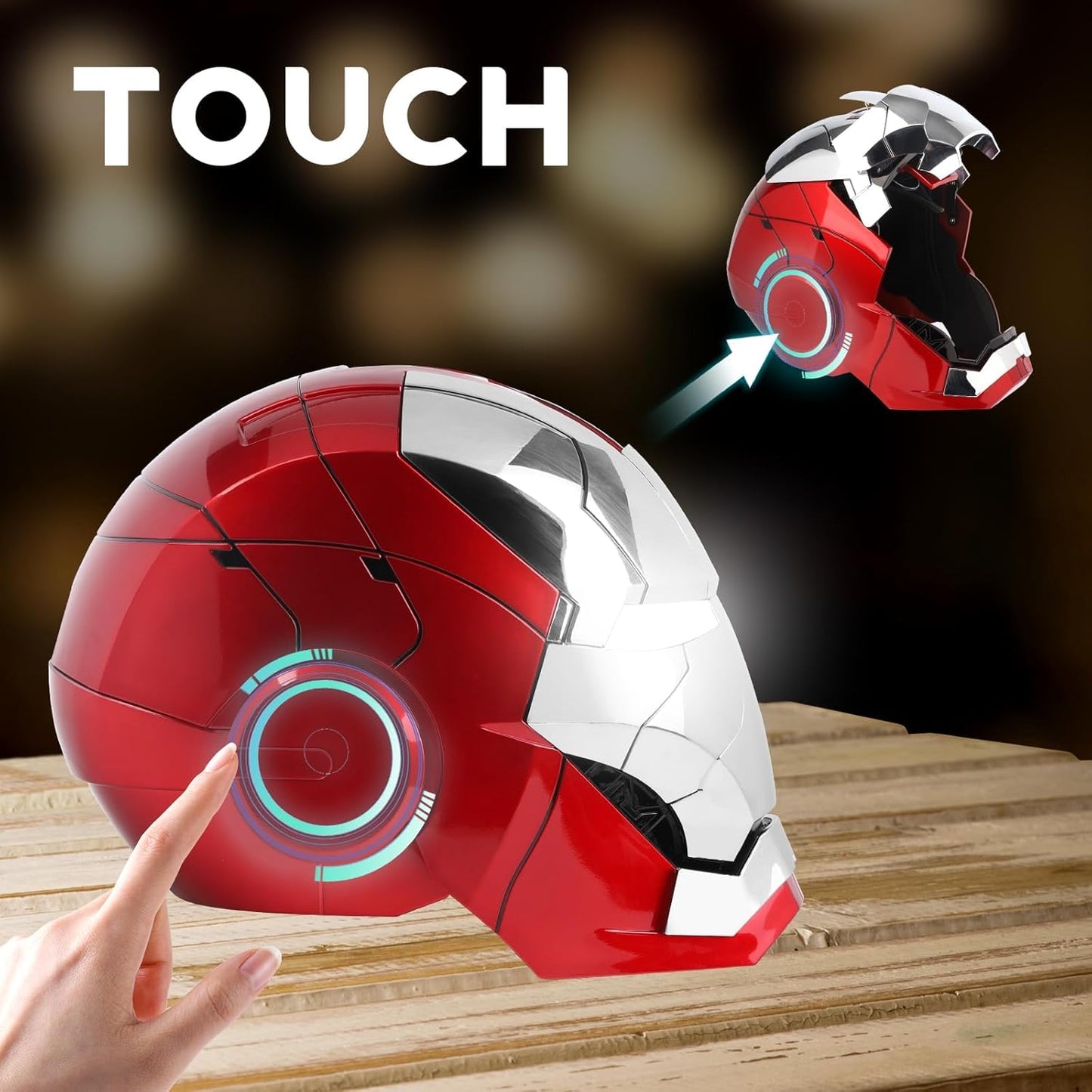 Iron-Man MK 5 Wearable Electronic Helmet: Voice & Remote Controlled, LED Eyes & Sound Effects, Perfect Super Hero Movie Prop and Figure for Adults Collectors- Ideal Gift for Halloween & Christmas