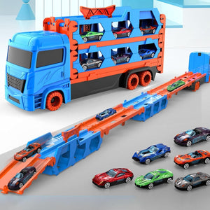 Truck Showcases 1 Deformed Rail car 12 Small Cars