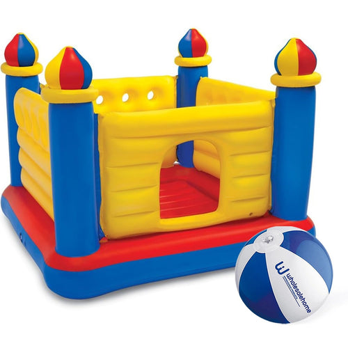 Intex Jump-O-Lene Castle, Kids Inflatable Bounce House for Ages 3-6