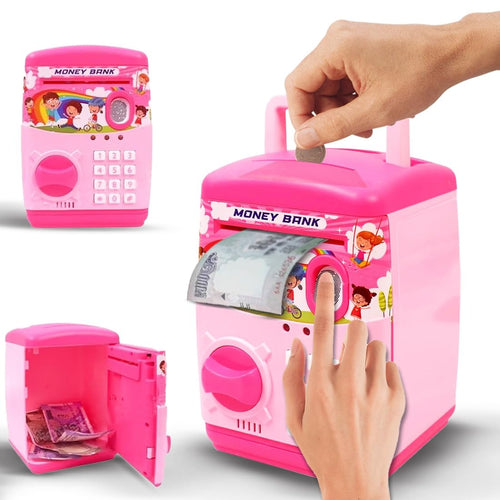 Gullak for Money Bank with Password Coin Bank  (Pink)