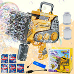 80 Hole Electric Bubble Machine with Colorful Lights - Image 1