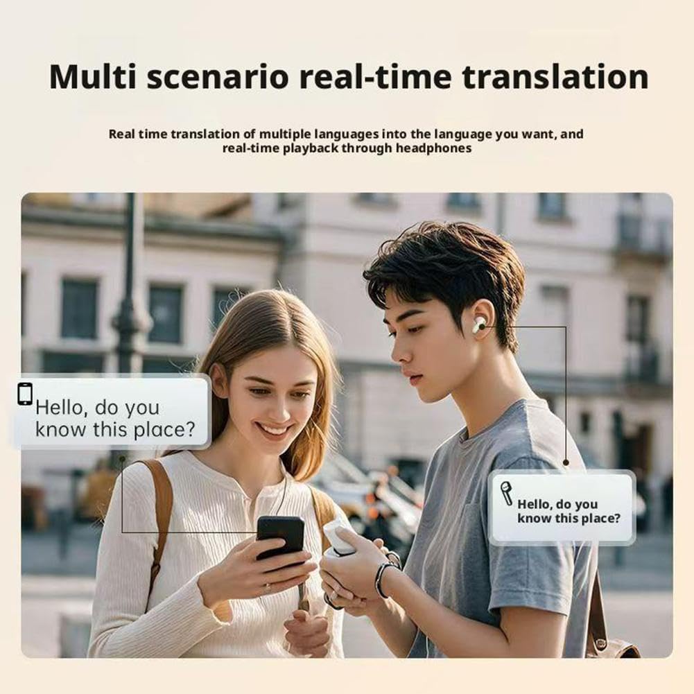 Earphone Bluetooth with Touch Screen,Smart Big Screen Slide Cover Wireless Bluetooth Headset,Wireless Earbuds Bluetooth 5.3 Headphones,Noise Cancelling in Ear Earbuds for Running