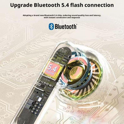 Earphone Bluetooth with Touch Screen,Smart Big Screen Slide Cover Wireless Bluetooth Headset,Wireless Earbuds Bluetooth 5.3 Headphones,Noise Cancelling in Ear Earbuds for Running
