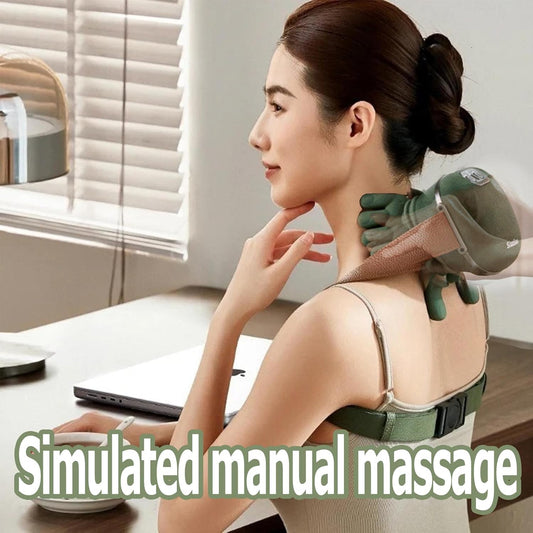 Airlandolists Neck & Shoulder Massager with Heat Speed Adjustment, Airlandolists Hand Shoulder and Neck Massager Master for Back Lower Abdominal,Electric Shiatsu Massager for Pain Relief Deep Tissue
