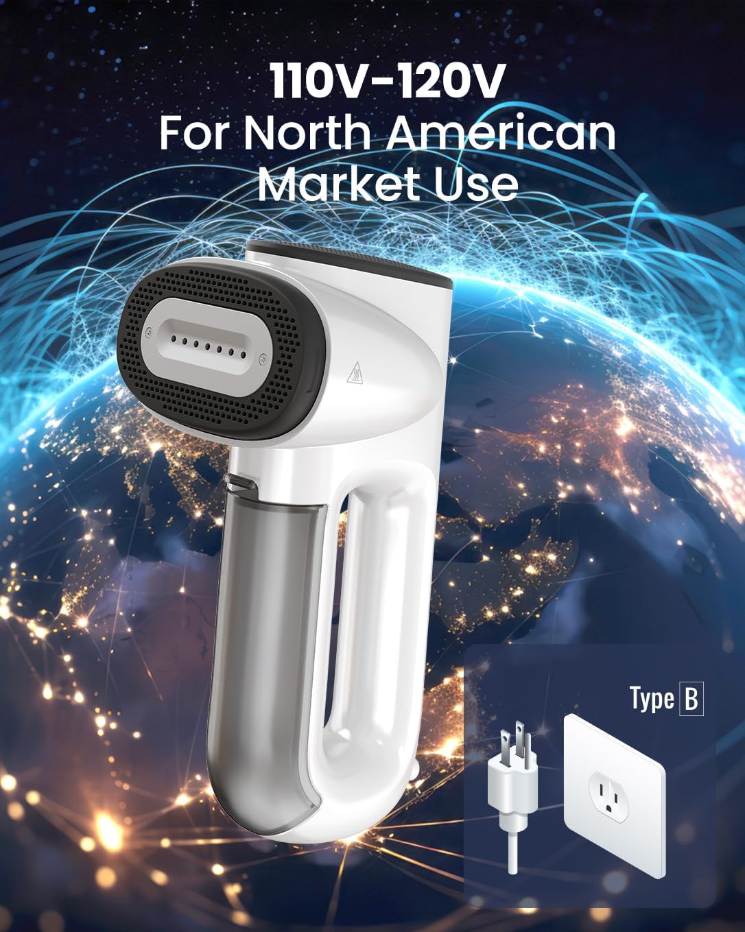 Neakasa Magic 1 Vacuum Steamer, Handheld Travel Garment Steamer for Clothes, 2300Pa Suction for Clothes Grips, Steamer Iron 2 In 1 (for 110-120V Use)