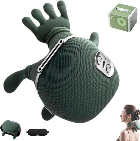 Airlandolists Neck & Shoulder Massager with Heat Speed Adjustment, Airlandolists Hand Shoulder and Neck Massager Master for Back Lower Abdominal,Electric Shiatsu Massager for Pain Relief Deep Tissue