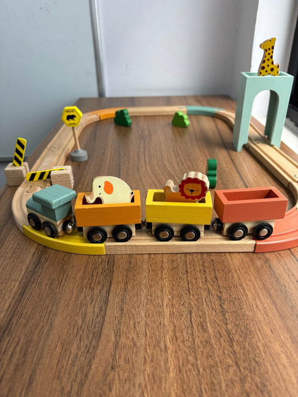 Wooden Wild Track Train Playset